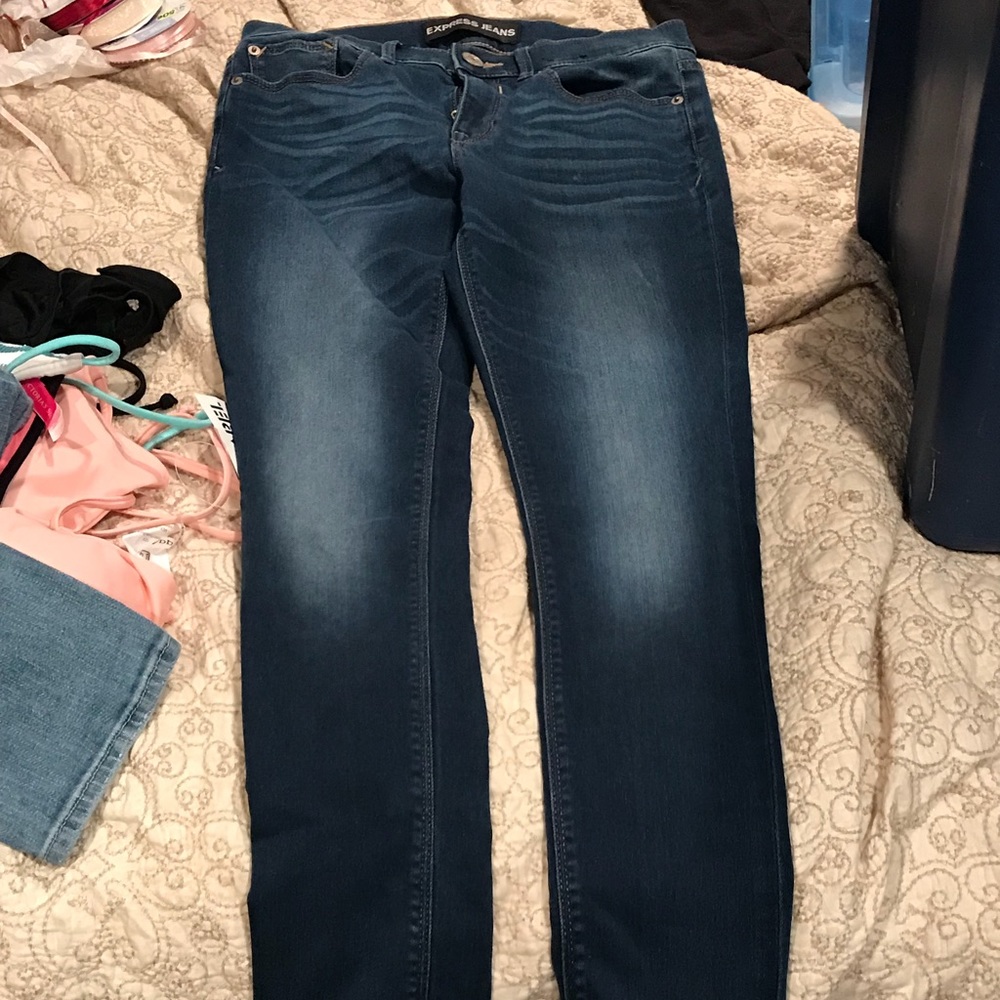 Express mid rise jean skinnies